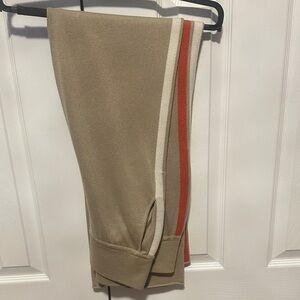 Valentino Tan Pants with Orane and Cream Stripes